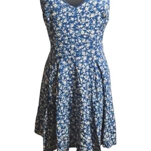 🌸 Xhilaration Blue Floral Sundress XXL | Smocked Back Tie | Summer Dress 🌸